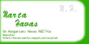 marta havas business card